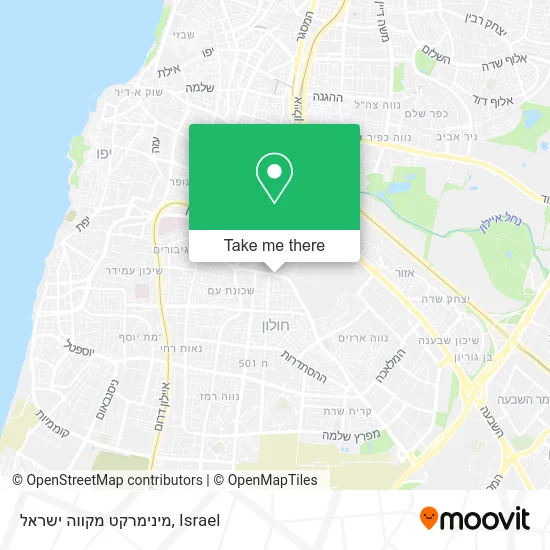 Карта מינימרקט מקווה ישראל