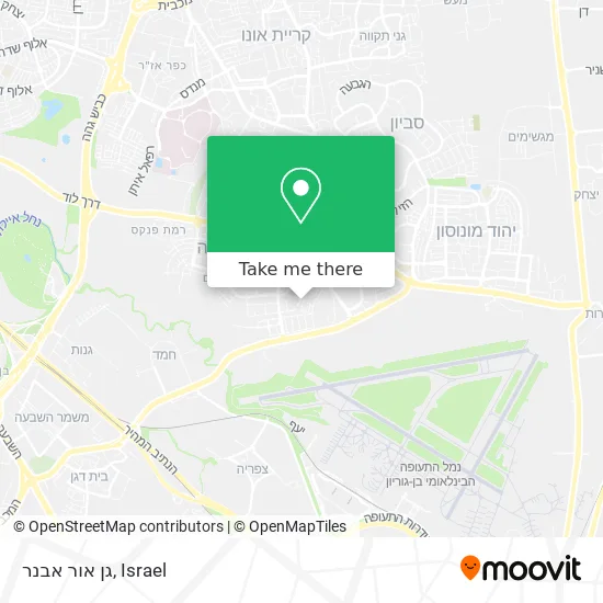 Карта גן אור אבנר