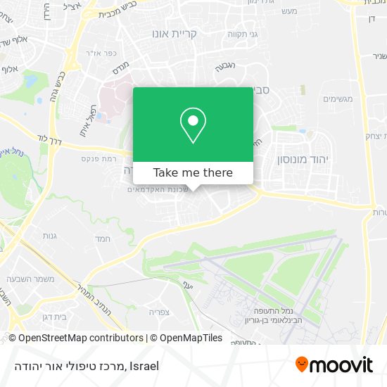 מרכז טיפולי אור יהודה map