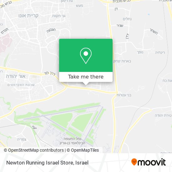 Newton Running Israel Store map