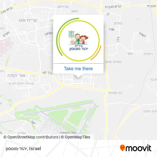 יהוד-מונוסון map