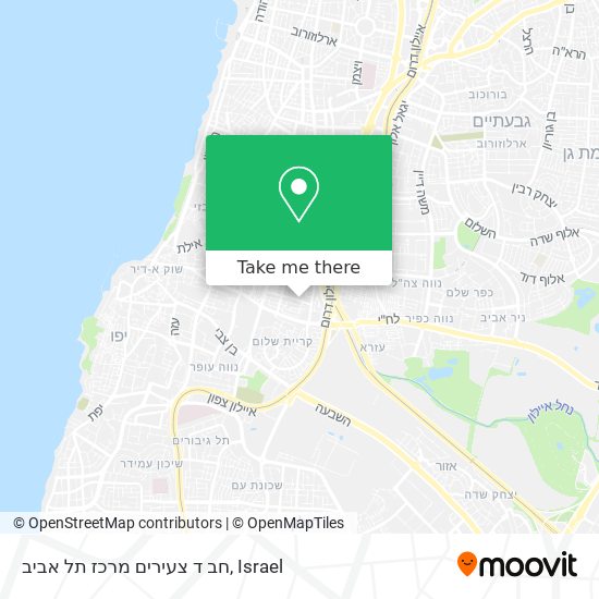 Карта חב ד צעירים מרכז תל אביב