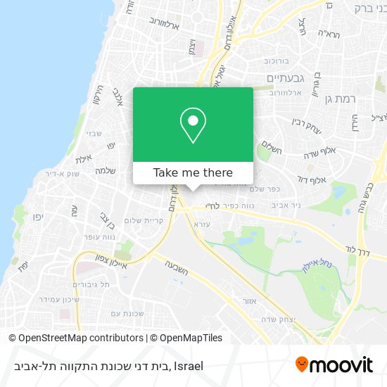 Карта בית דני שכונת התקווה תל-אביב