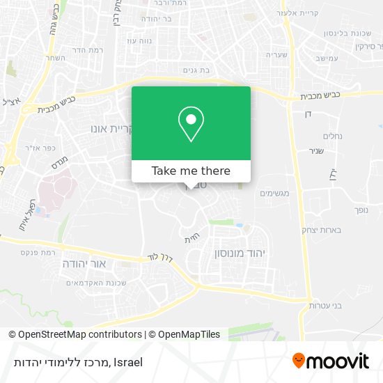 מרכז ללימודי יהדות map