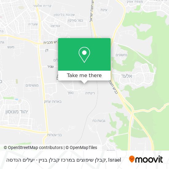 קבלן שיפוצים במרכז קבלן בניין - יעלים הנדסה map