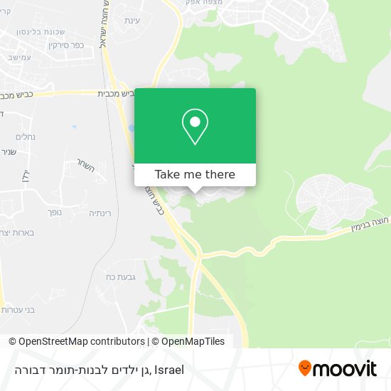 גן ילדים לבנות-תומר דבורה map