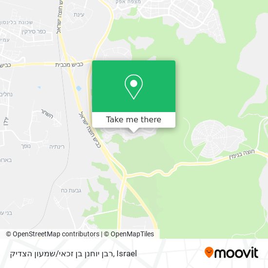 Карта רבן יוחנן בן זכאי/שמעון הצדיק