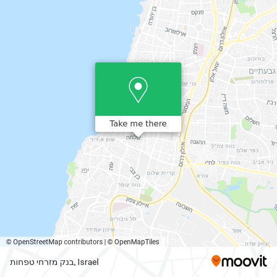 בנק מזרחי טפחות map