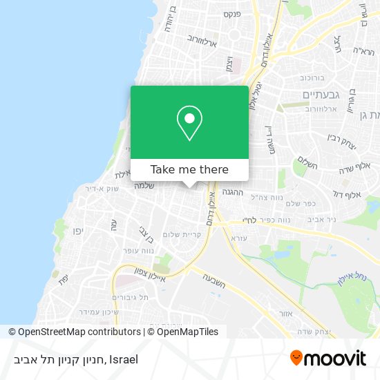 Карта חניון קניון תל אביב