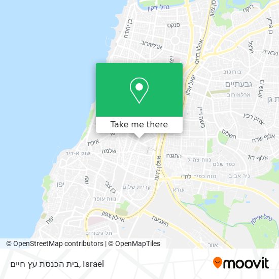 בית הכנסת עץ חיים map