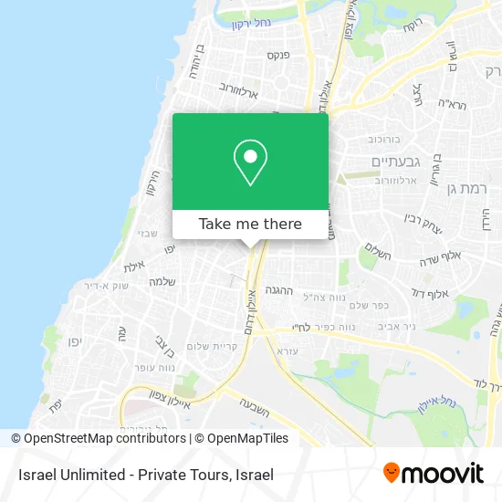 Карта Israel Unlimited - Private Tours