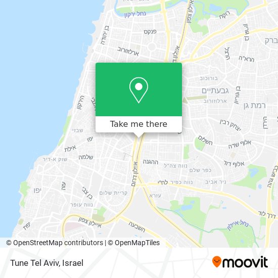 Tune Tel Aviv map