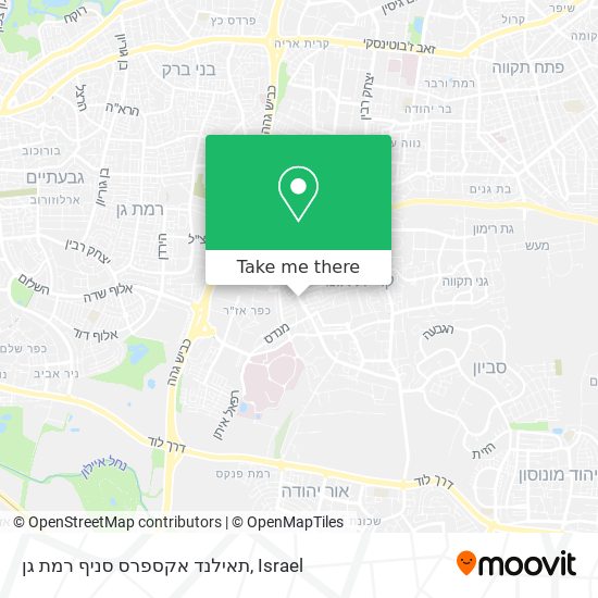 תאילנד אקספרס סניף רמת גן map