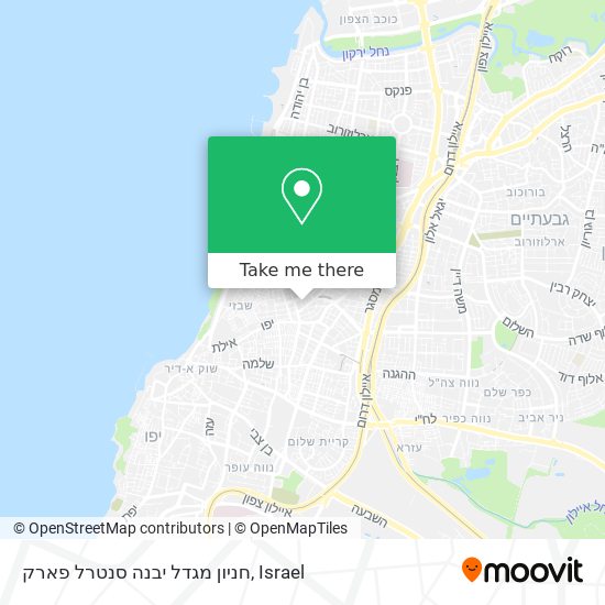 חניון מגדל יבנה סנטרל פארק map