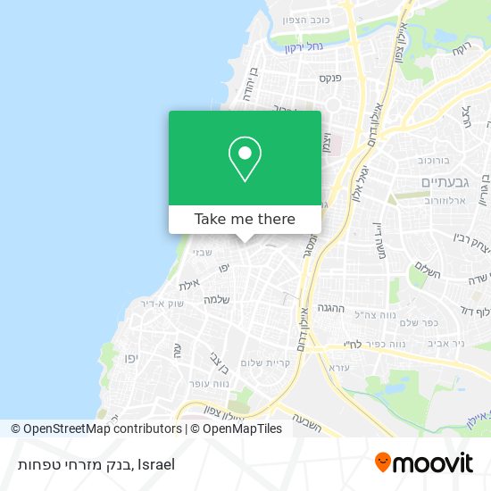 בנק מזרחי טפחות map