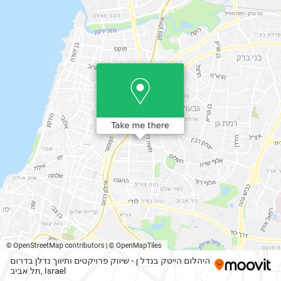 היהלום הייטק בנדל ן - שיווק פרויקטים ותיווך נדלן בדרום תל אביב map