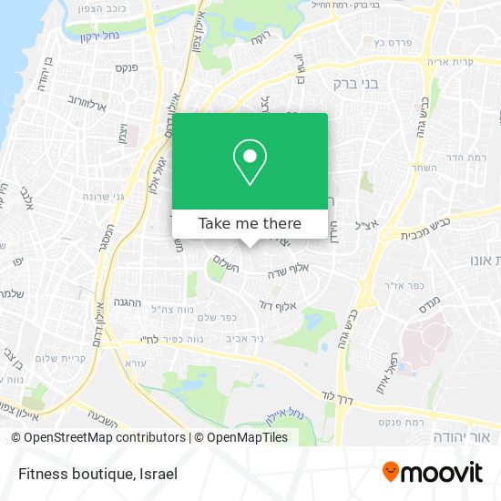 Fitness boutique map