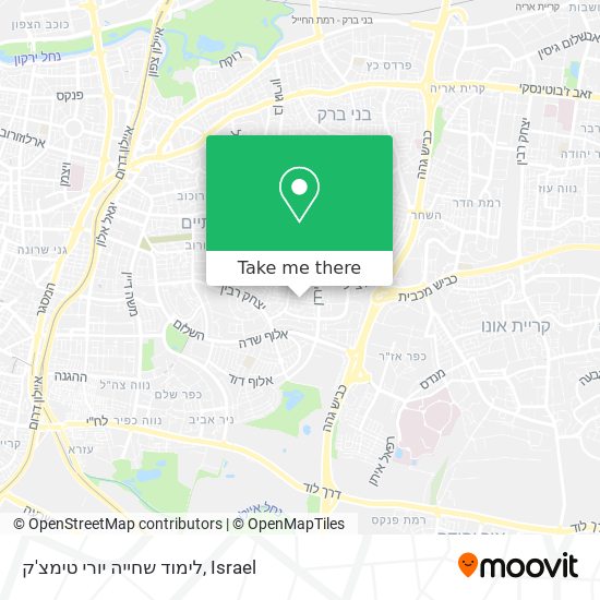 לימוד שחייה יורי טימצ'ק map