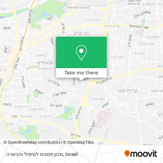 מכון פסגות לטיפול והכשרה map