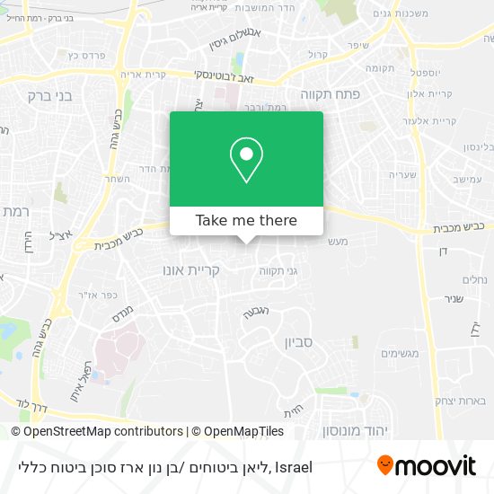 ליאן ביטוחים /בן נון ארז סוכן ביטוח כללי map