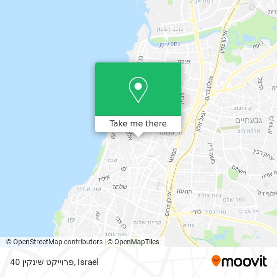 פרוייקט שינקין 40 map