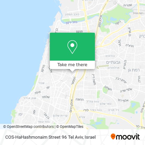 Карта COS-HaHashmonaim Street 96 Tel Aviv