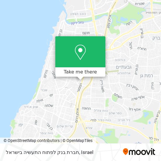 חברת בנק לפתוח התעשיה בישראל map