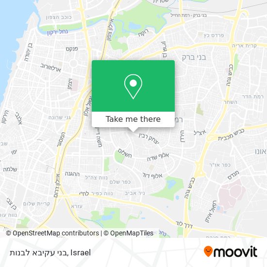 בני עקיבא לבנות map