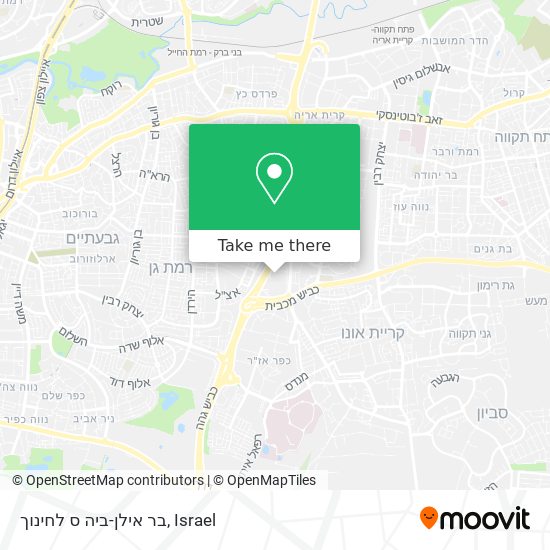 בר אילן-ביה ס לחינוך map