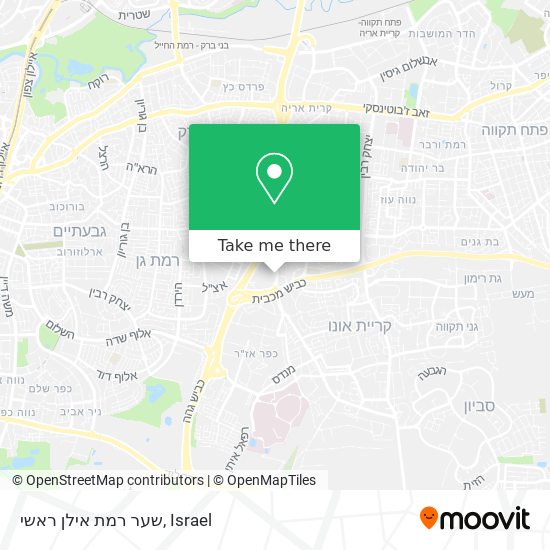 Карта שער רמת אילן ראשי