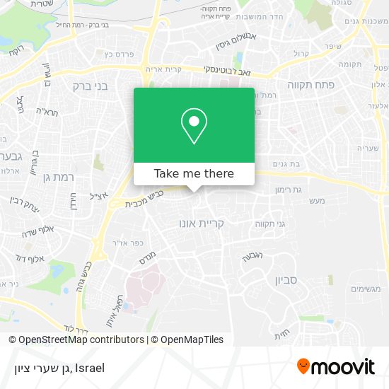 גן שערי ציון map