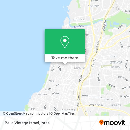 Bella Vintage Israel map