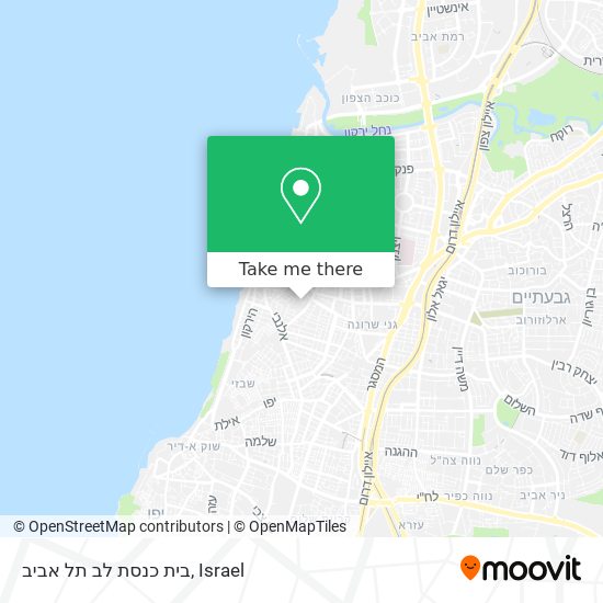 בית כנסת לב תל אביב map