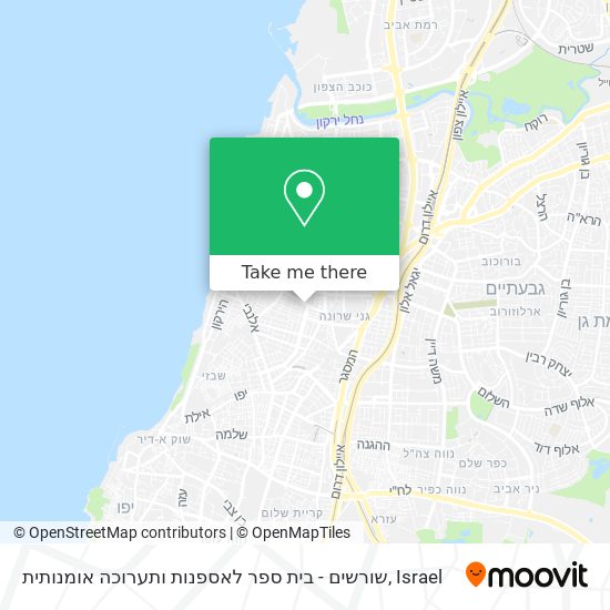 שורשים - בית ספר לאספנות ותערוכה אומנותית map