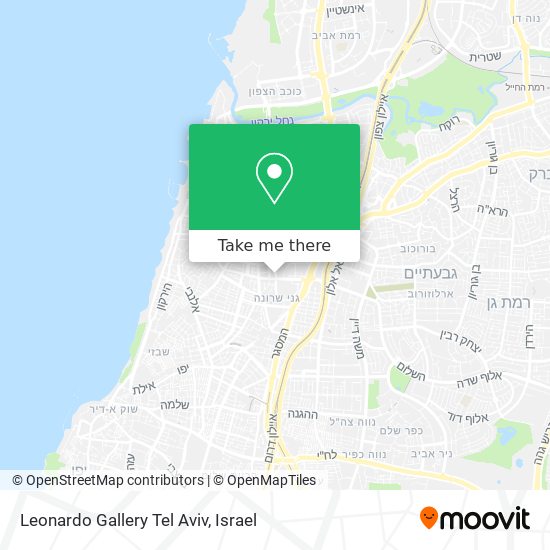 Leonardo Gallery Tel Aviv map