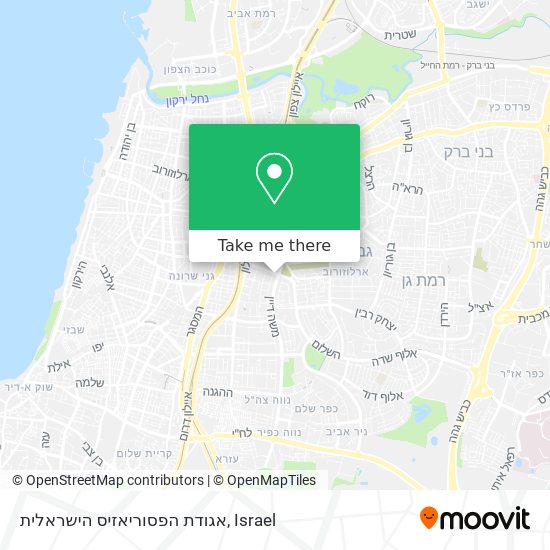 אגודת הפסוריאזיס הישראלית map