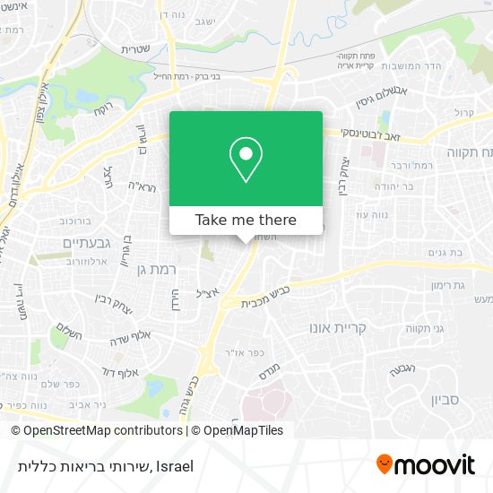 שירותי בריאות כללית map