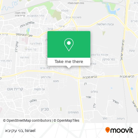 בני עקיבא map