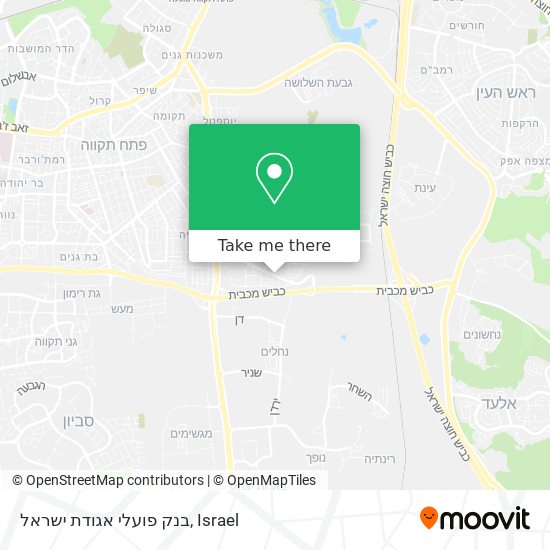 בנק פועלי אגודת ישראל map