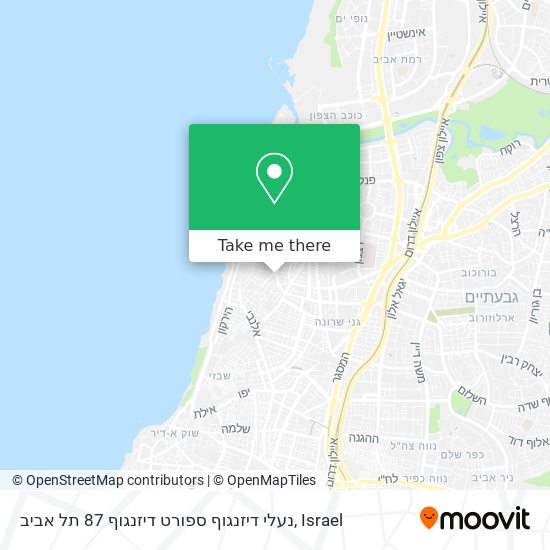 Карта נעלי דיזנגוף ספורט דיזנגוף 87 תל אביב