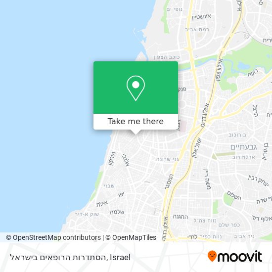 הסתדרות הרופאים בישראל map