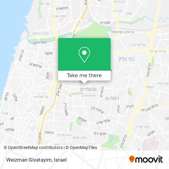 Карта Weizman Givatayim