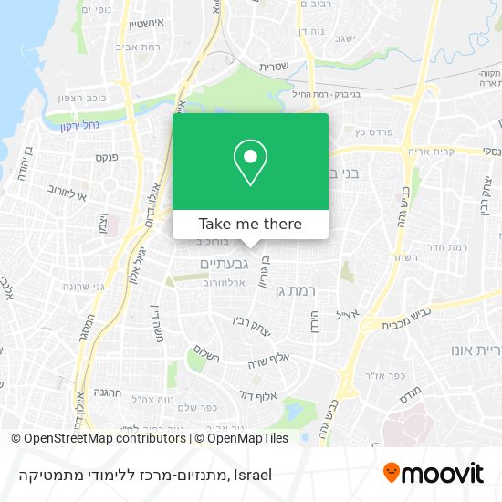 מתנזיום-מרכז ללימודי מתמטיקה map