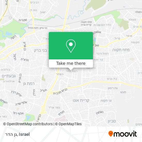 גן הדר map