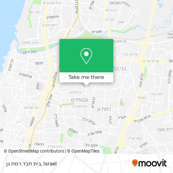 Карта בית חבד רמת גן