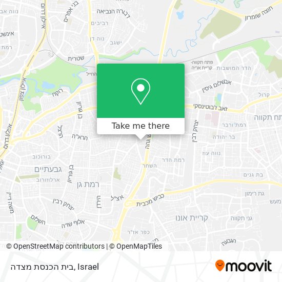 Карта בית הכנסת מצדה