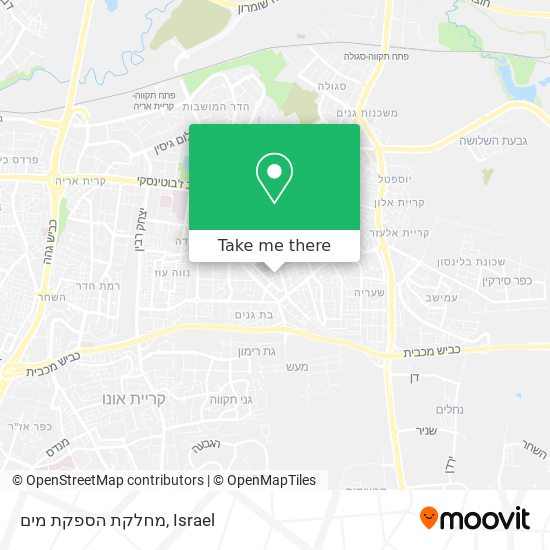 מחלקת הספקת מים map