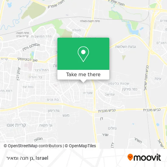 Карта גן חנה ומאיר