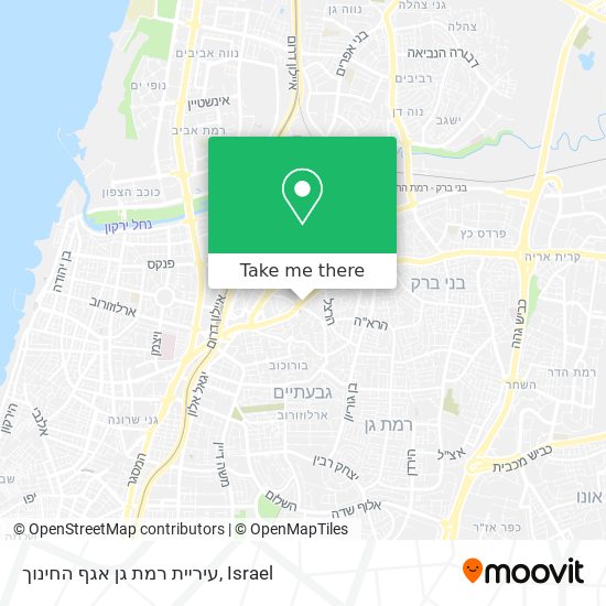 Карта עיריית רמת גן אגף החינוך