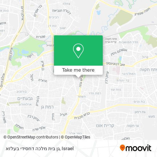 גן בית מלכה דחסידי בעלזא map